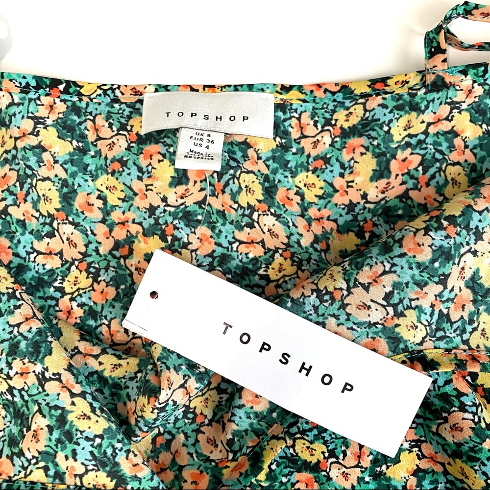 NEW Topshop Ditsy Floral Scoop Neck Cami Tank Top - Picture 8 of 12
